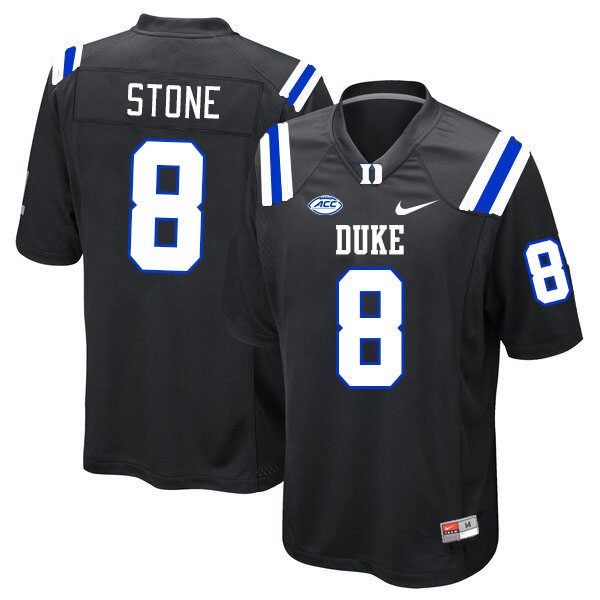 Men #8 DaShawn Stone Duke Blue Devils College Football Jerseys Stitched-Black